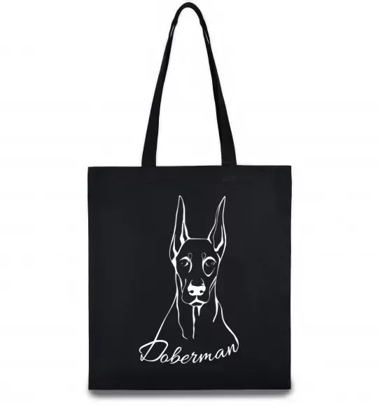Еко-сумка Doberman White Чорний фото