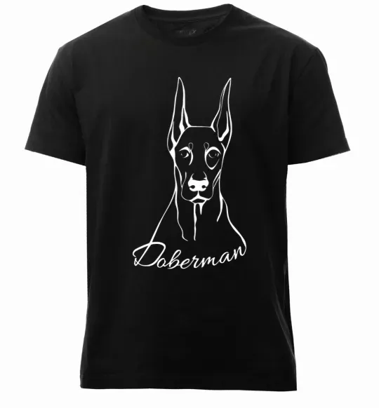 Мужская премиум футболка Doberman White Черный фото