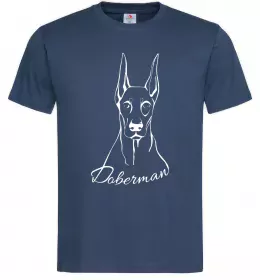 Мужская футболка Doberman White Темно-синий фото