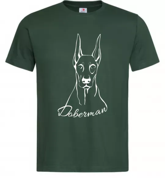 Чоловіча футболка Doberman White Темно-зелений фото