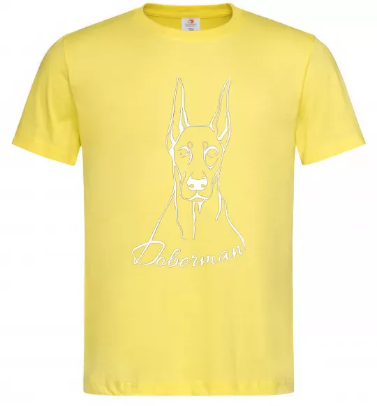 Чоловіча футболка Doberman White Лимонний фото