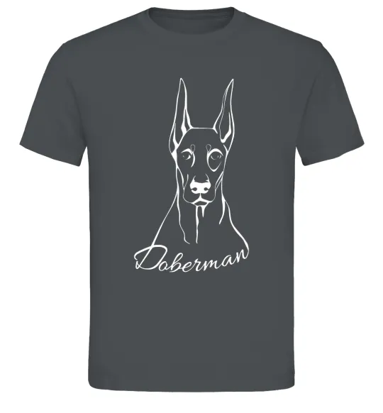 Чоловіча футболка Doberman White Графіт фото