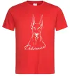 Чоловіча футболка Doberman White Червоний Чоловіча футболка Doberman White Червоний фото