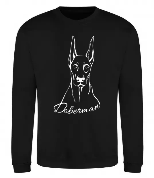 Свитшот Doberman White Черный фото