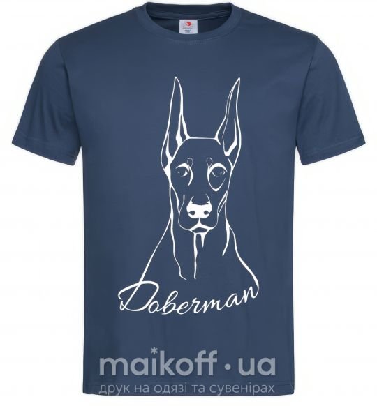 Чоловіча футболка Doberman White Темно-синій фото