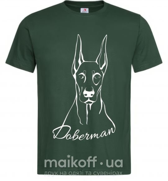 Мужская футболка Doberman White Темно-зеленый фото