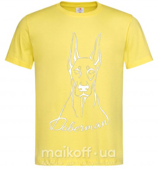 Мужская футболка Doberman White Лимонный фото