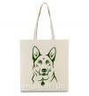 Эко-сумка German Shepherd dog №2 Бежевый фото