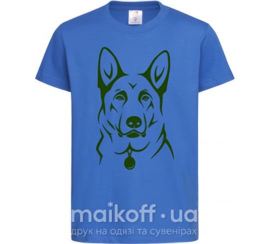 Дитяча футболка German Shepherd dog №2 Яскраво-синій фото
