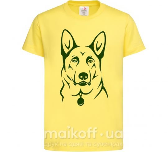 Дитяча футболка German Shepherd dog №2 Лимонний фото