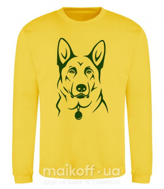 Свитшот German Shepherd dog №2 Солнечно желтый фото