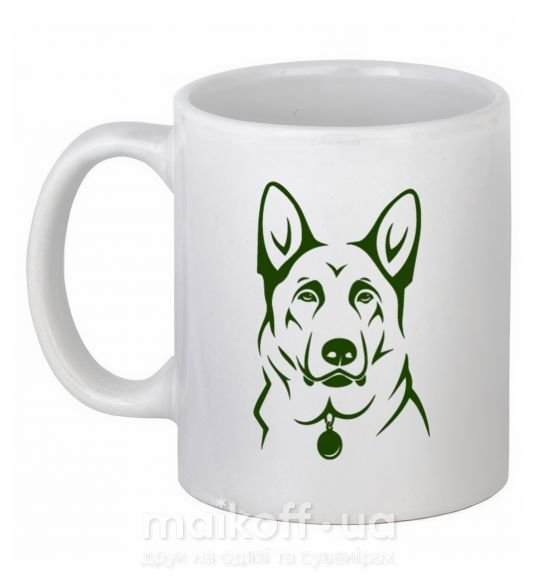 Чашка керамическая German Shepherd dog №2 Белый фото