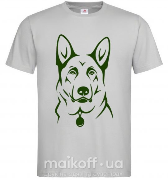 Чоловіча футболка German Shepherd dog №2 Сірий фото