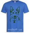 Чоловіча футболка German Shepherd dog №2 Яскраво-синій фото