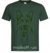 Чоловіча футболка German Shepherd dog №2 Темно-зелений фото