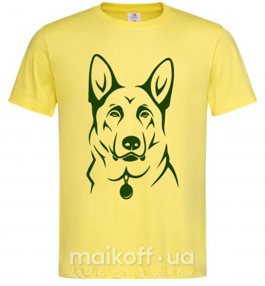 Мужская футболка German Shepherd dog №2 Лимонный фото