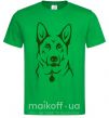 Мужская футболка German Shepherd dog №2 Зеленый фото