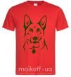 Мужская футболка German Shepherd dog №2 Красный фото