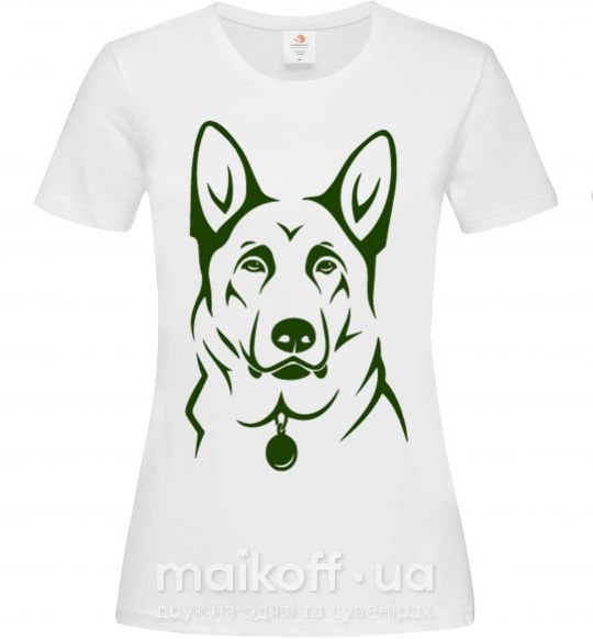 Женская футболка German Shepherd dog №2 Белый фото