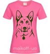 Женская футболка German Shepherd dog №2 Ярко-розовый фото