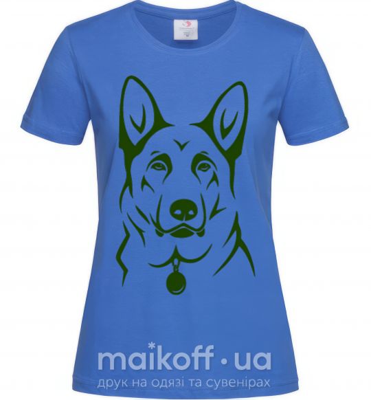 Жіноча футболка German Shepherd dog №2 Яскраво-синій фото