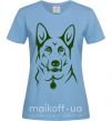 Женская футболка German Shepherd dog №2 Голубой фото