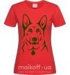 Женская футболка German Shepherd dog №2 Красный фото