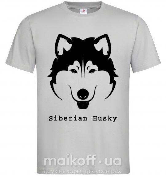 Мужская футболка Siberian Husky Серый фото