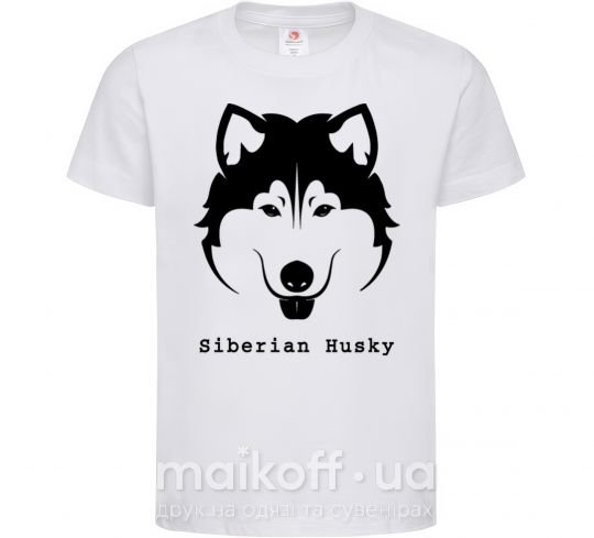 Дитяча футболка Siberian Husky Білий фото