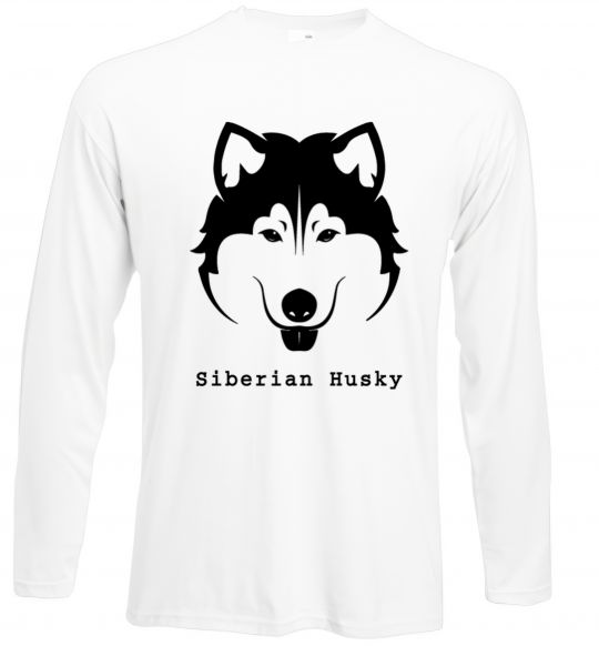 Лонгслів Siberian Husky Білий фото