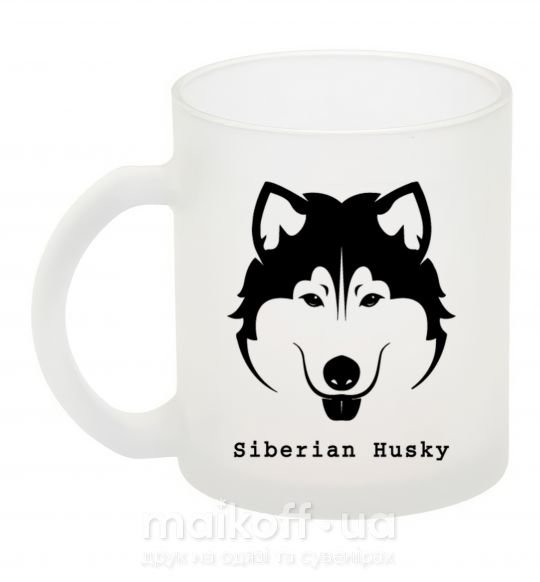 Чашка стеклянная Siberian Husky Фроузен фото