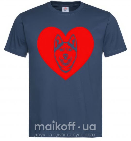 Чоловіча футболка Love Husky Темно-синій фото