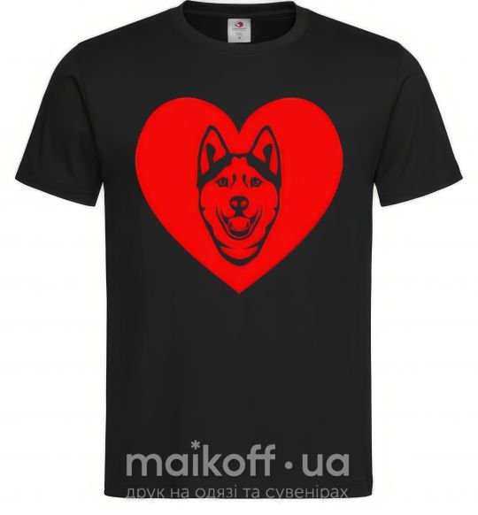 Чоловіча футболка Love Husky Чорний фото