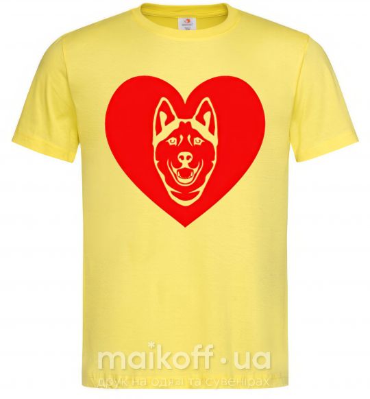 Чоловіча футболка Love Husky Лимонний фото