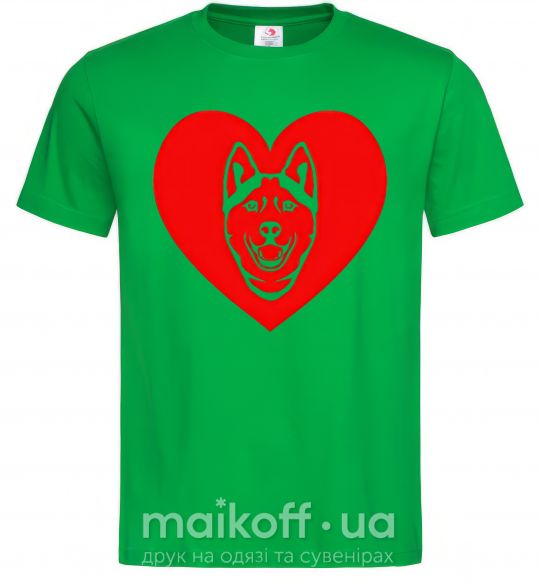 Мужская футболка Love Husky Зеленый фото