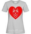 Жіноча футболка Love Husky Сірий фото