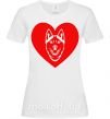 Жіноча футболка Love Husky Білий фото