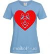 Жіноча футболка Love Husky Блакитний фото