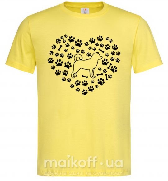 Мужская футболка Love Shiba Inu Лимонный фото