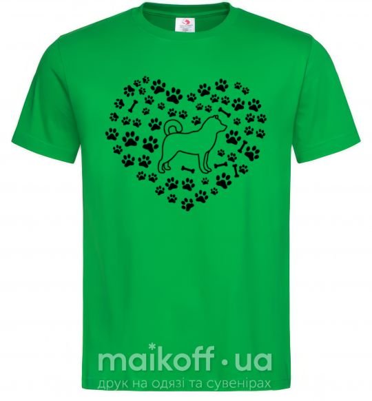 Мужская футболка Love Shiba Inu Зеленый фото