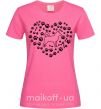 Жіноча футболка Love Shiba Inu Яскраво-рожевий фото