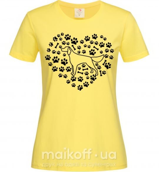 Женская футболка Love Setter Лимонный фото