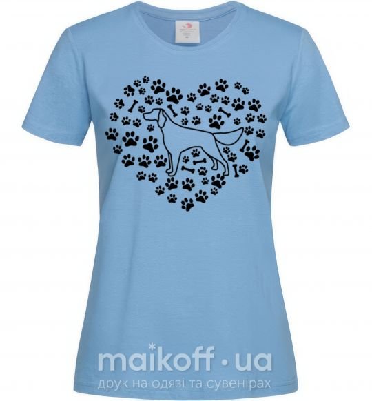 Женская футболка Love Setter Голубой фото