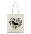 Эко-сумка Love scotch terrier Бежевый Эко-сумка Love scotch terrier Бежевый фото