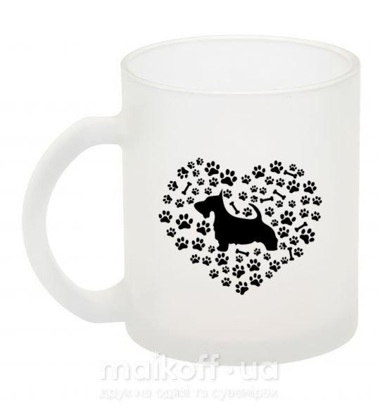 Чашка стеклянная Love scotch terrier Фроузен фото