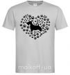 Мужская футболка Love scotch terrier Серый фото