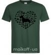 Чоловіча футболка Love scotch terrier Темно-зелений фото