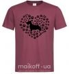 Мужская футболка Love scotch terrier Бордовый фото