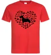 Чоловіча футболка Love scotch terrier Червоний фото