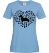 Жіноча футболка Love scotch terrier Блакитний Жіноча футболка Love scotch terrier Блакитний фото